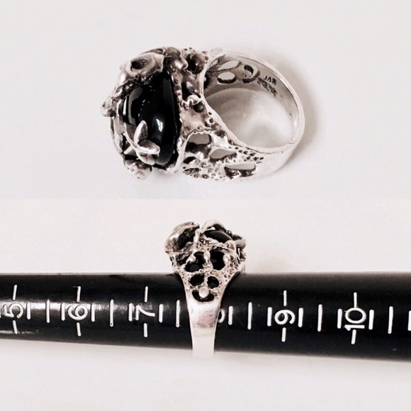 Sterling Nude Figures Brutalist Organic Art Ring - Picture 5 of 8